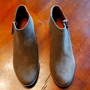 Olive Suede Booties